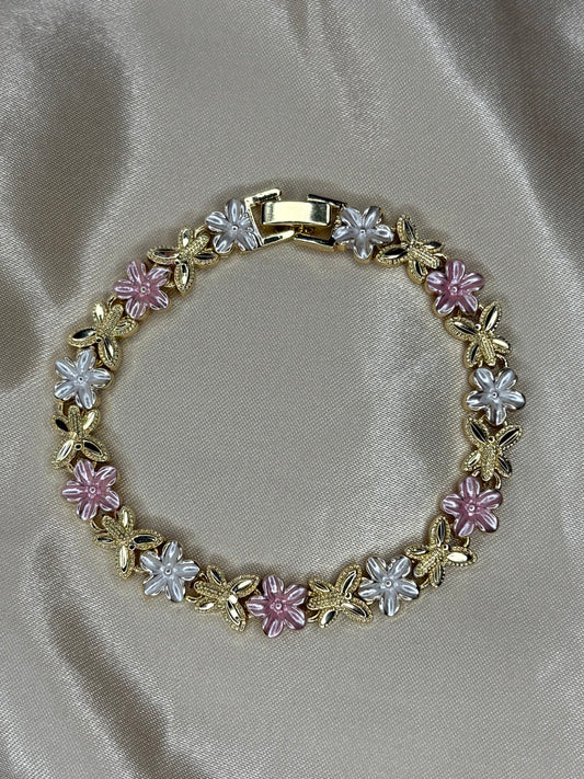 Tricolor Hibiscus Bracelet